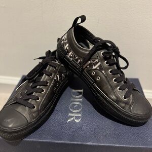 Dior Black and White Lace-Up Shoes